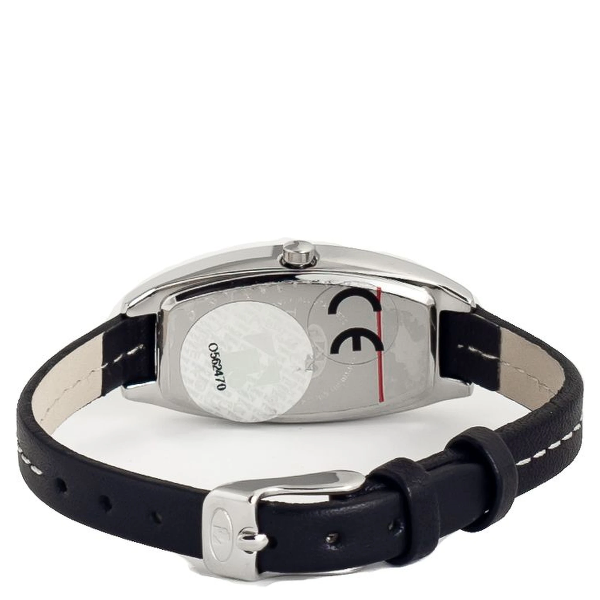 ساعة يد رسمية من الجلد الأسود