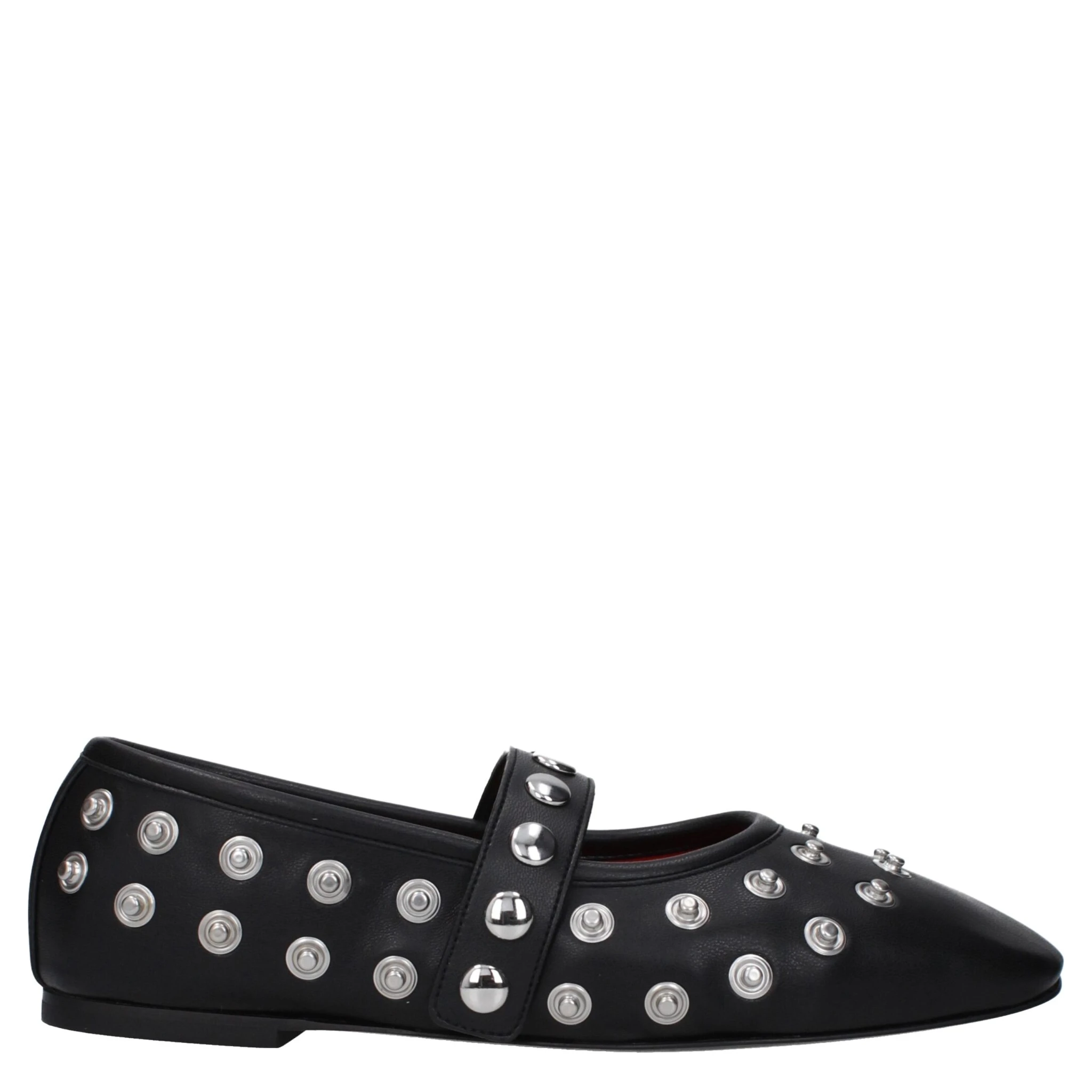 Black Leather Ballet Flats