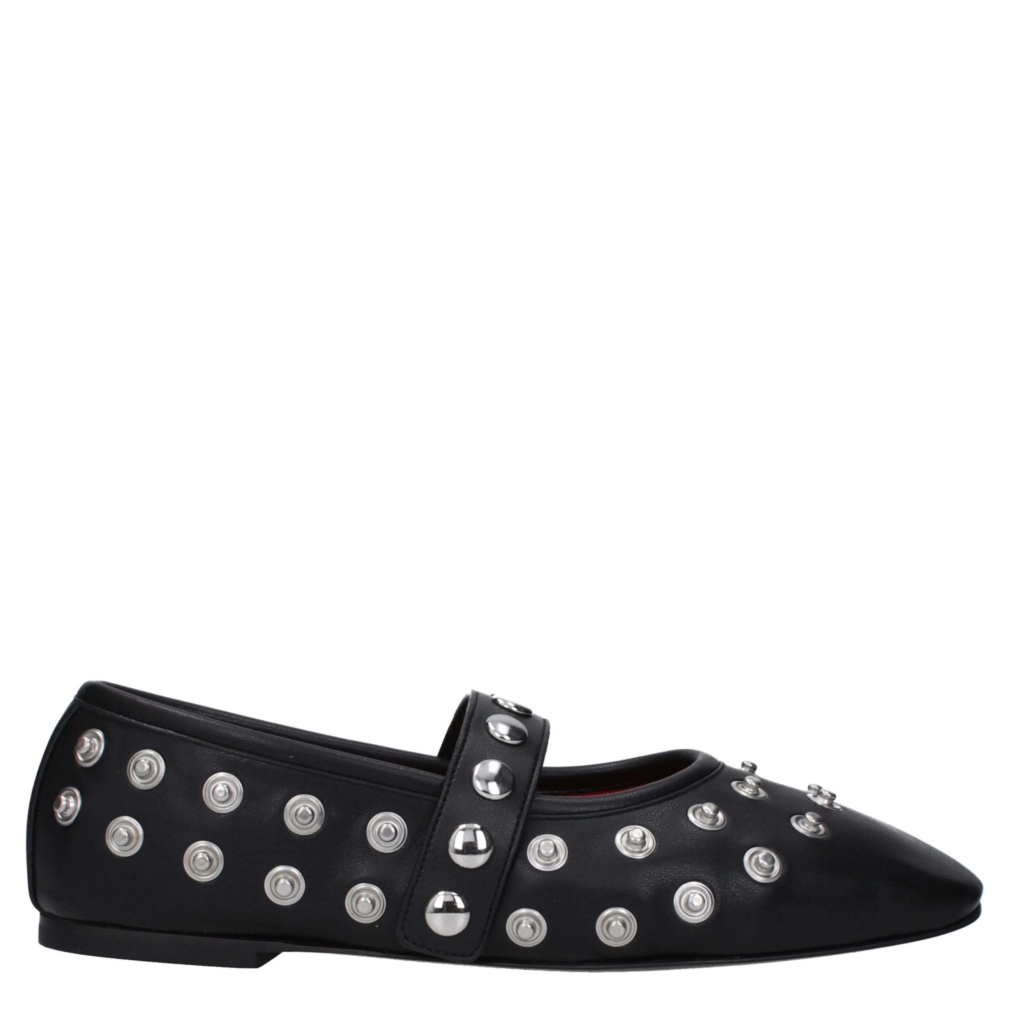Black Leather Ballet Flats