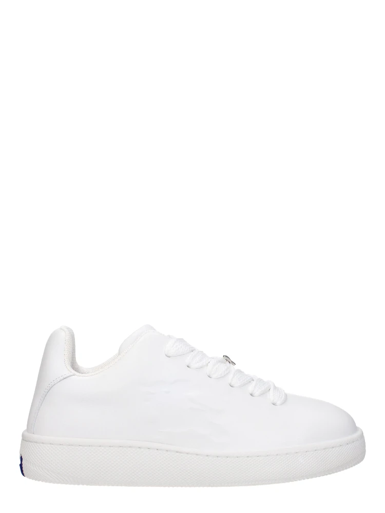 White Leather Low Top Sneakers