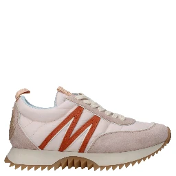 Pink Fabric Chunky Sneakers