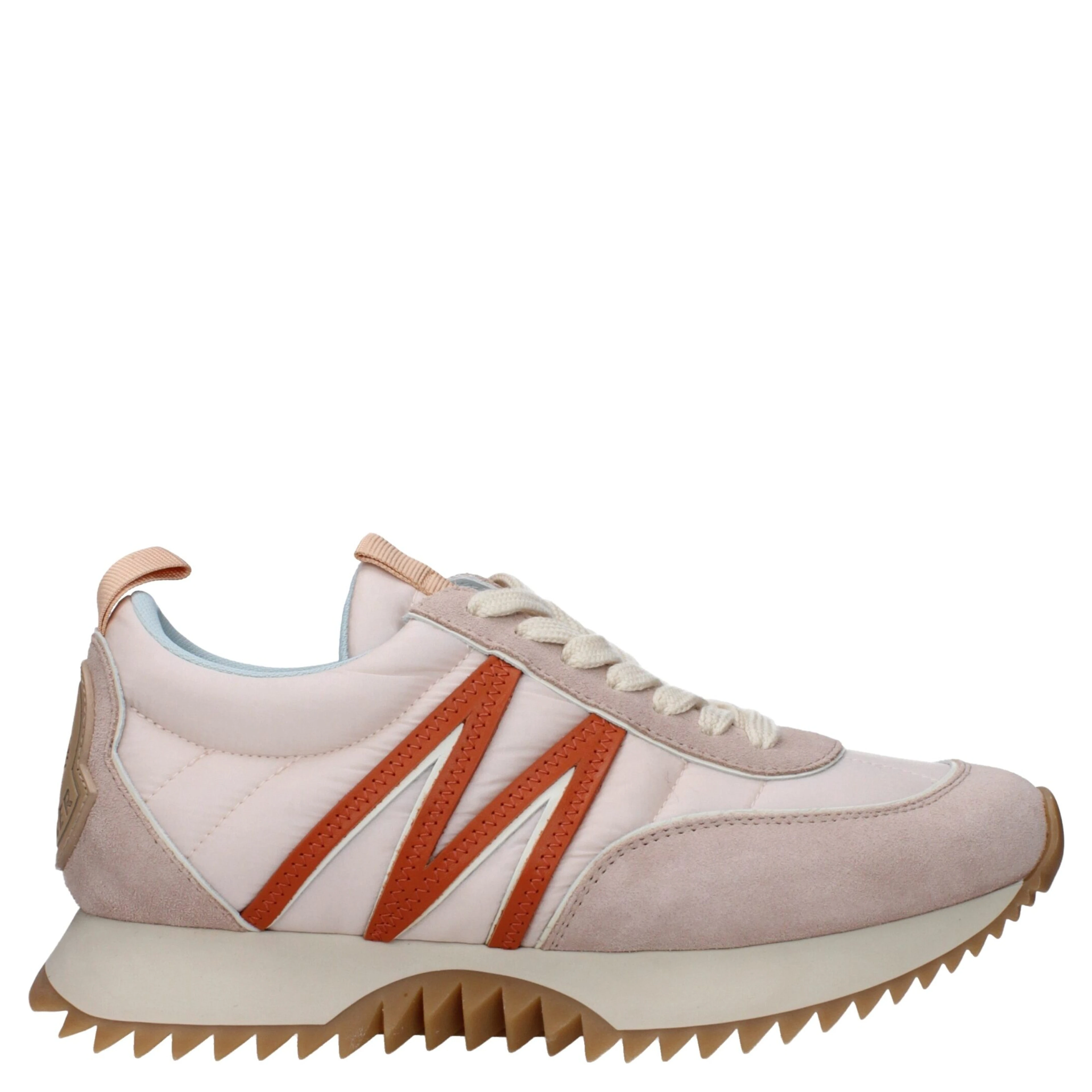 Pink Fabric Chunky Sneakers