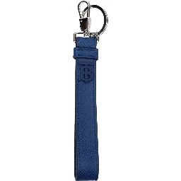 Blue Leather Keychain
