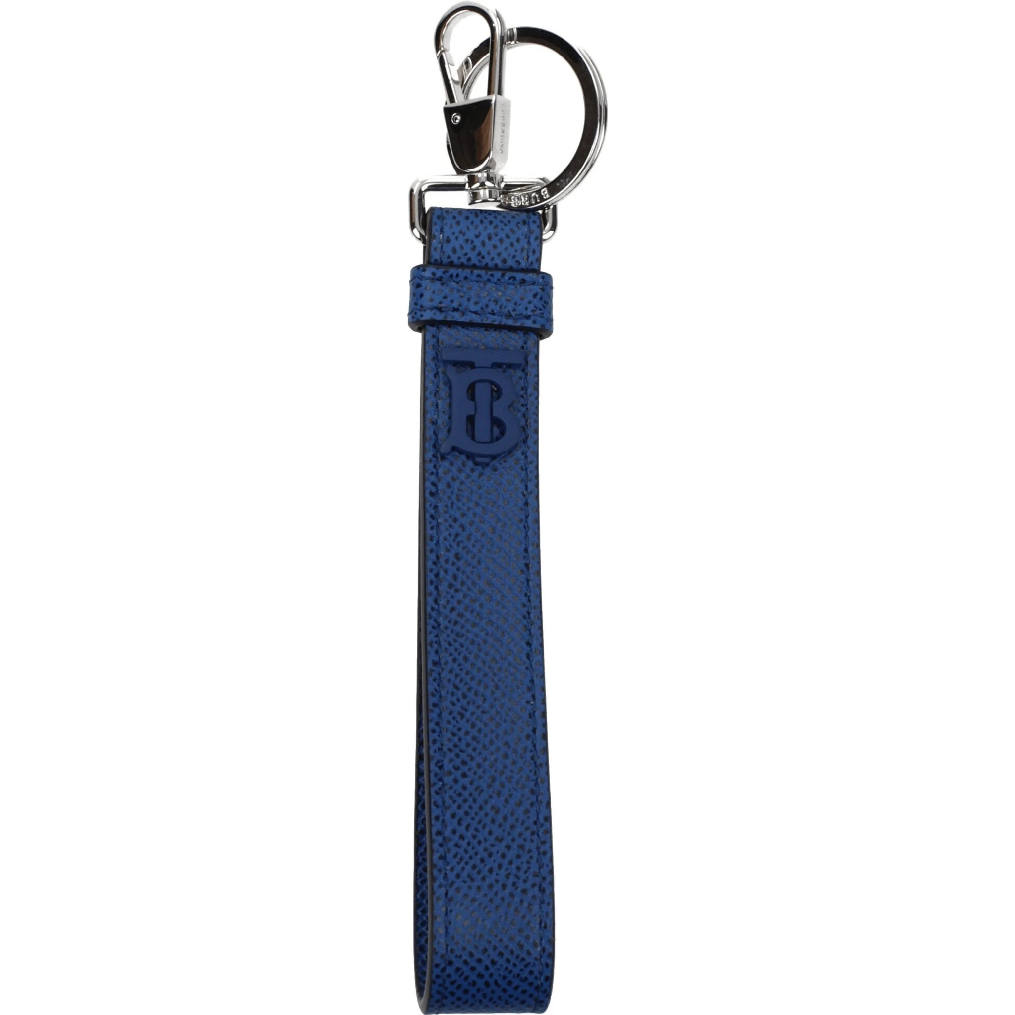 Blue Leather Keychain