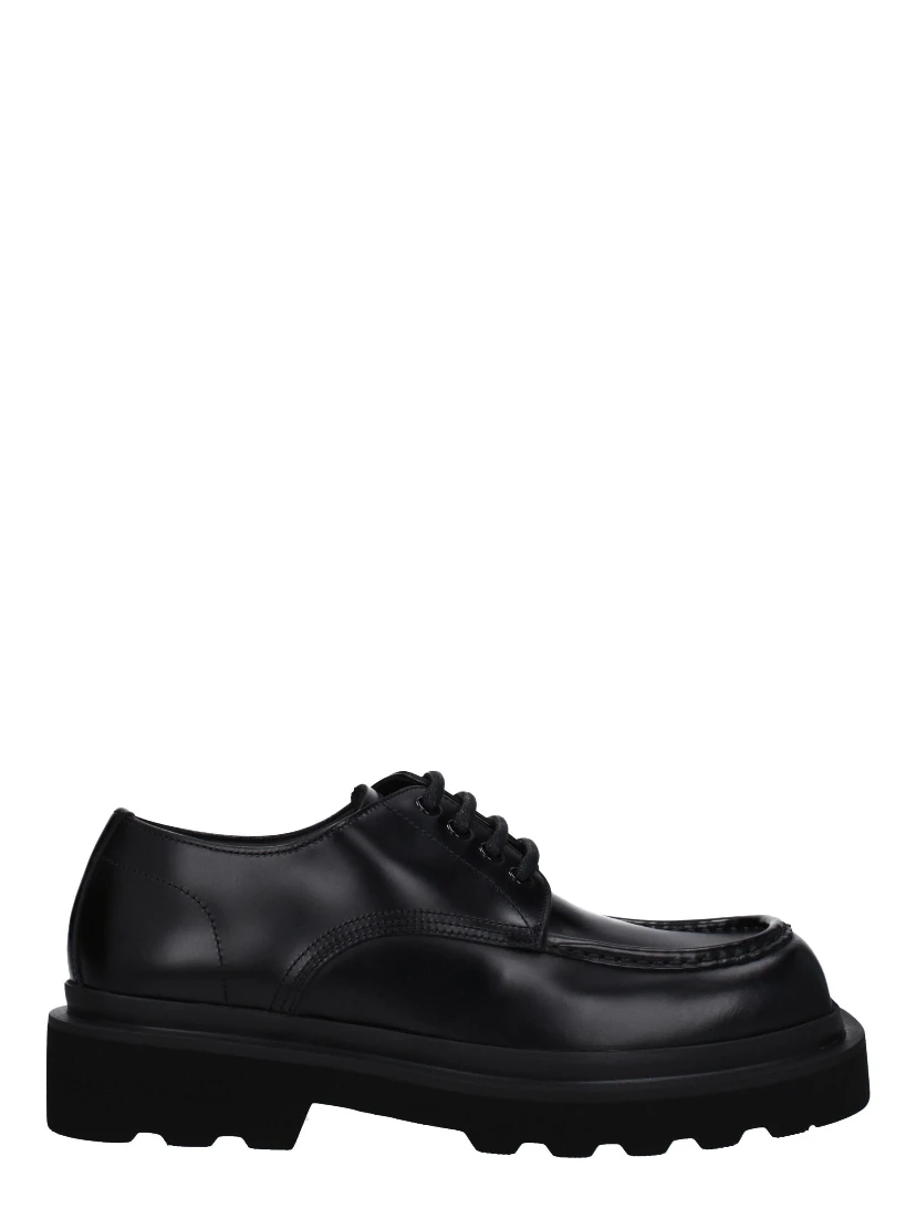 Black Leather Oxfords And Derbies