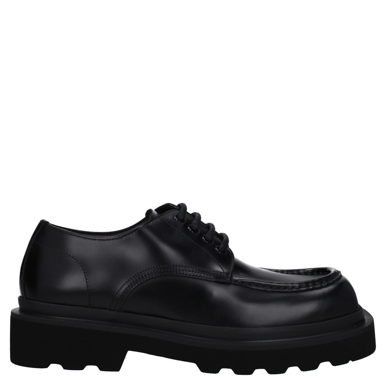 Black Leather Oxfords And Derbies