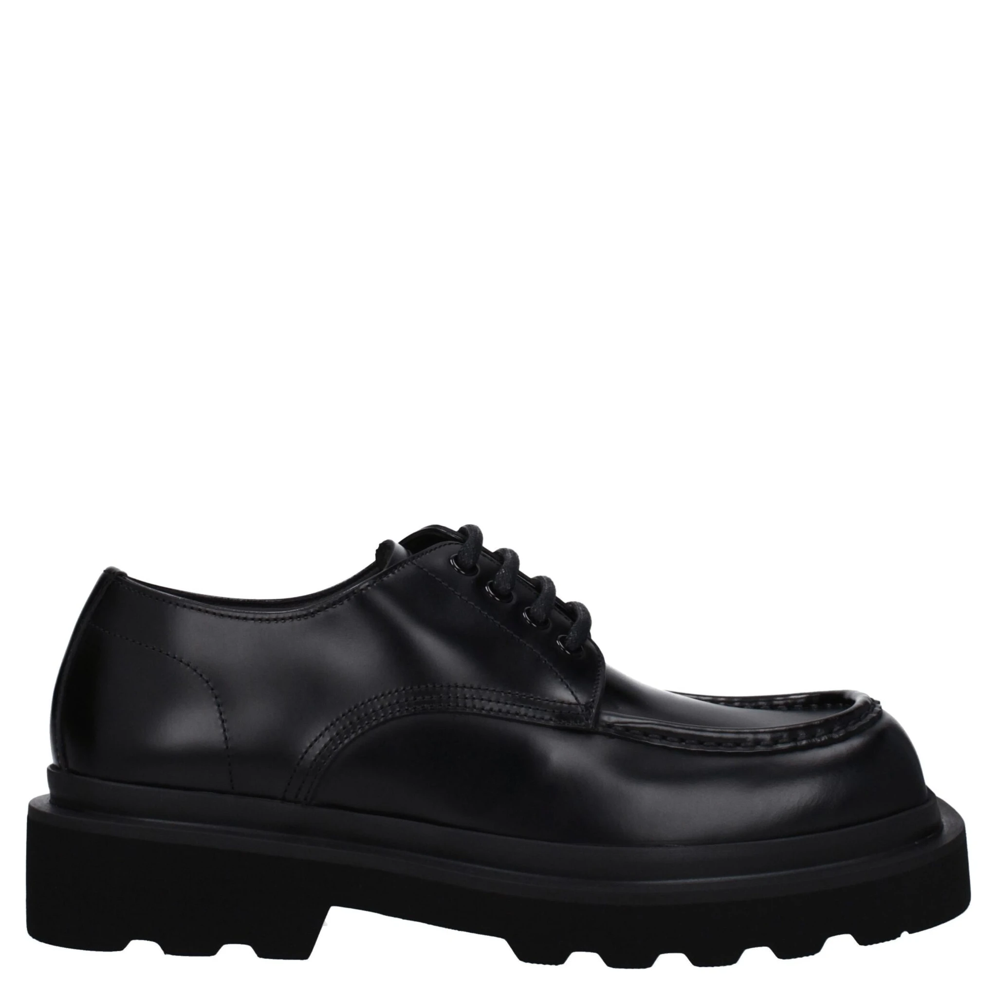 Black Leather Oxfords And Derbies
