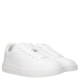 White Leather Low Top Sneakers