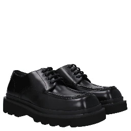 Black Leather Oxfords And Derbies