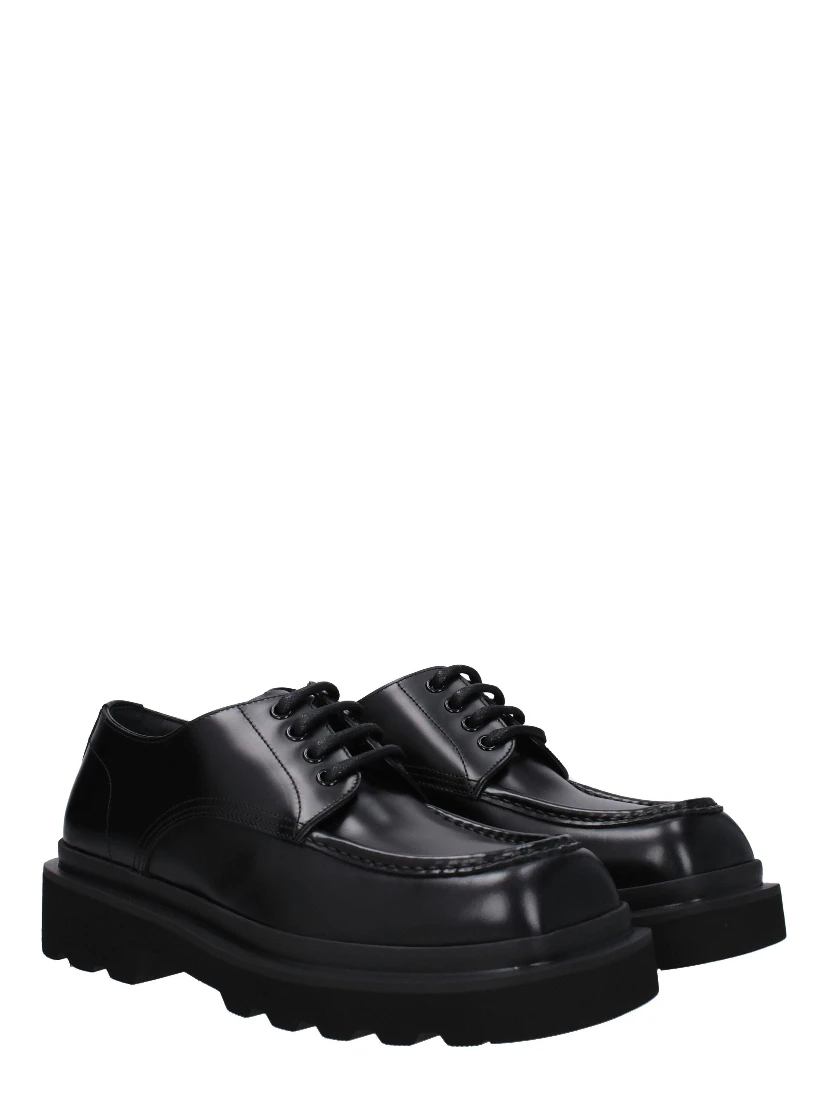 Black Leather Oxfords And Derbies