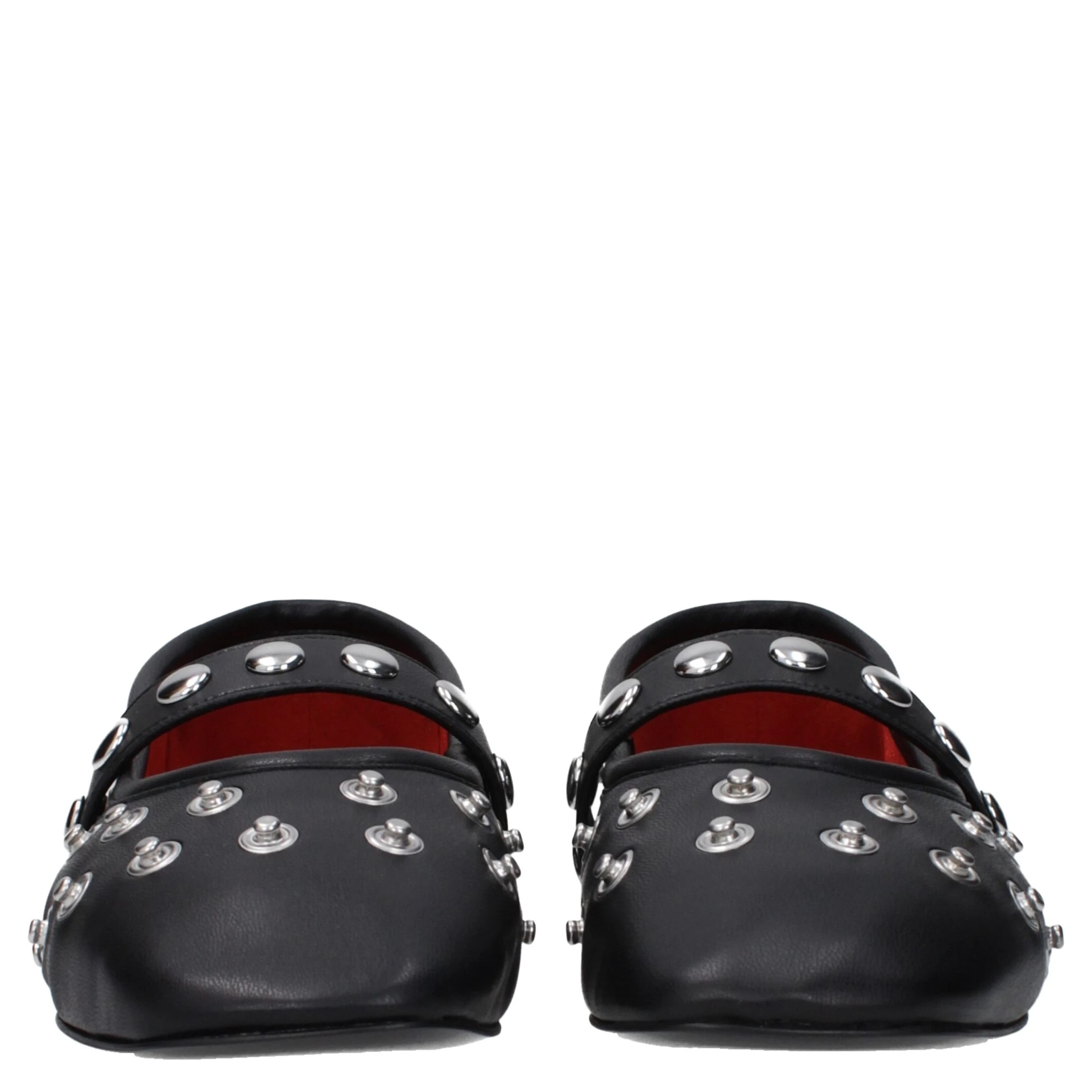 Black Leather Ballet Flats