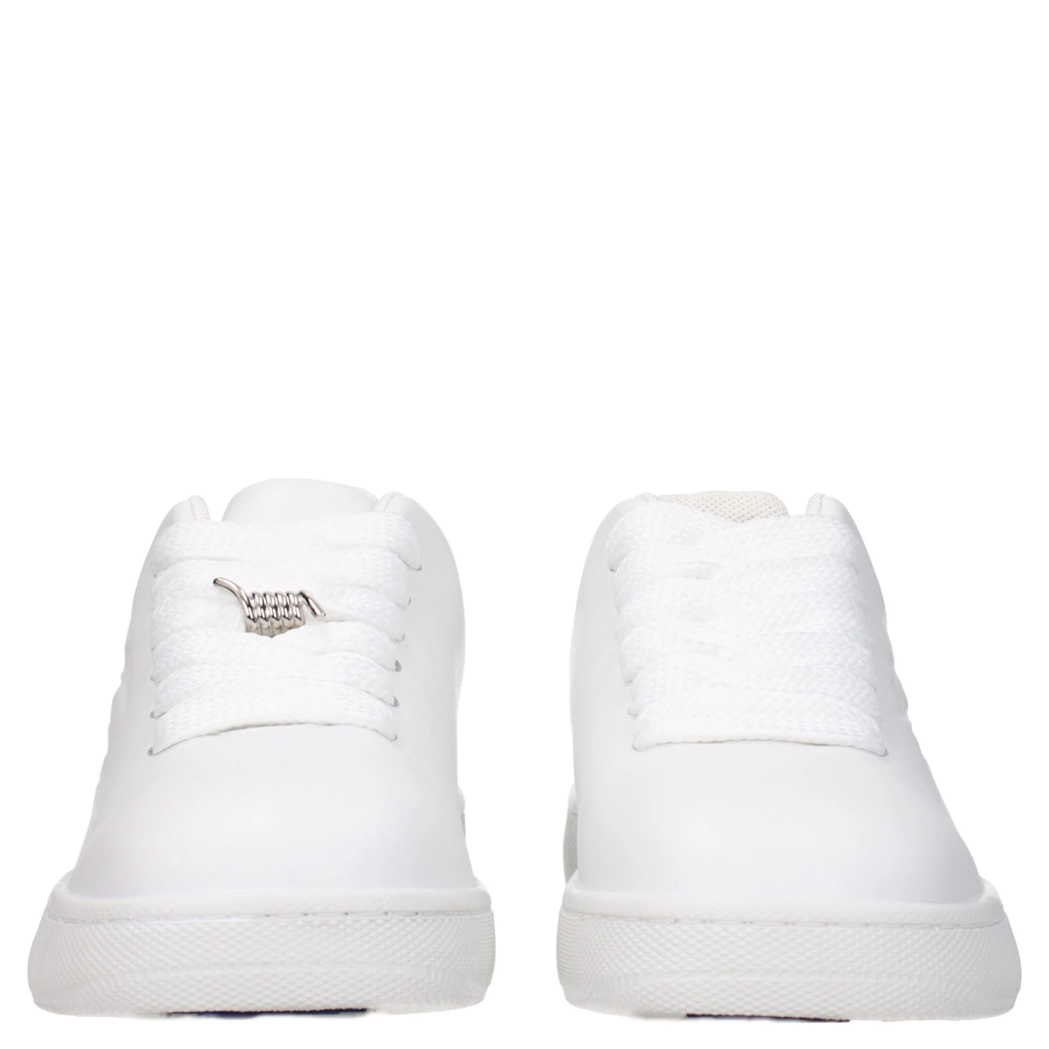 White Leather Low Top Sneakers