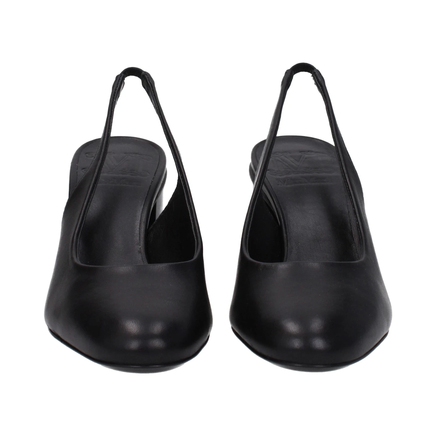 Black Leather High Heel Pumps