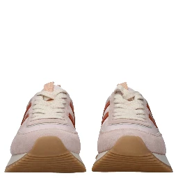 Pink Fabric Chunky Sneakers