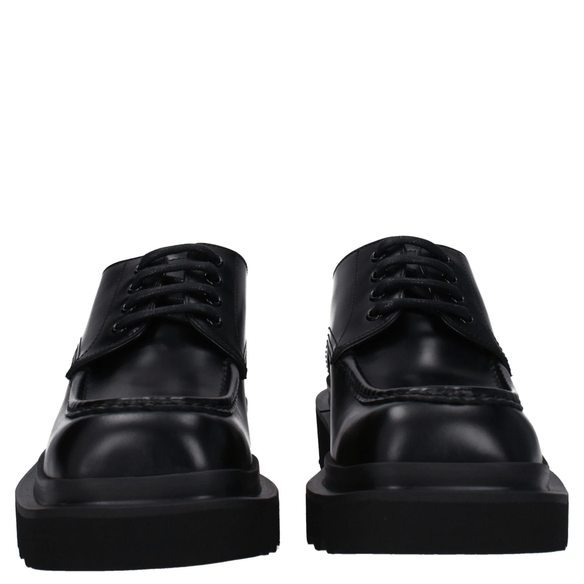 Black Leather Oxfords And Derbies
