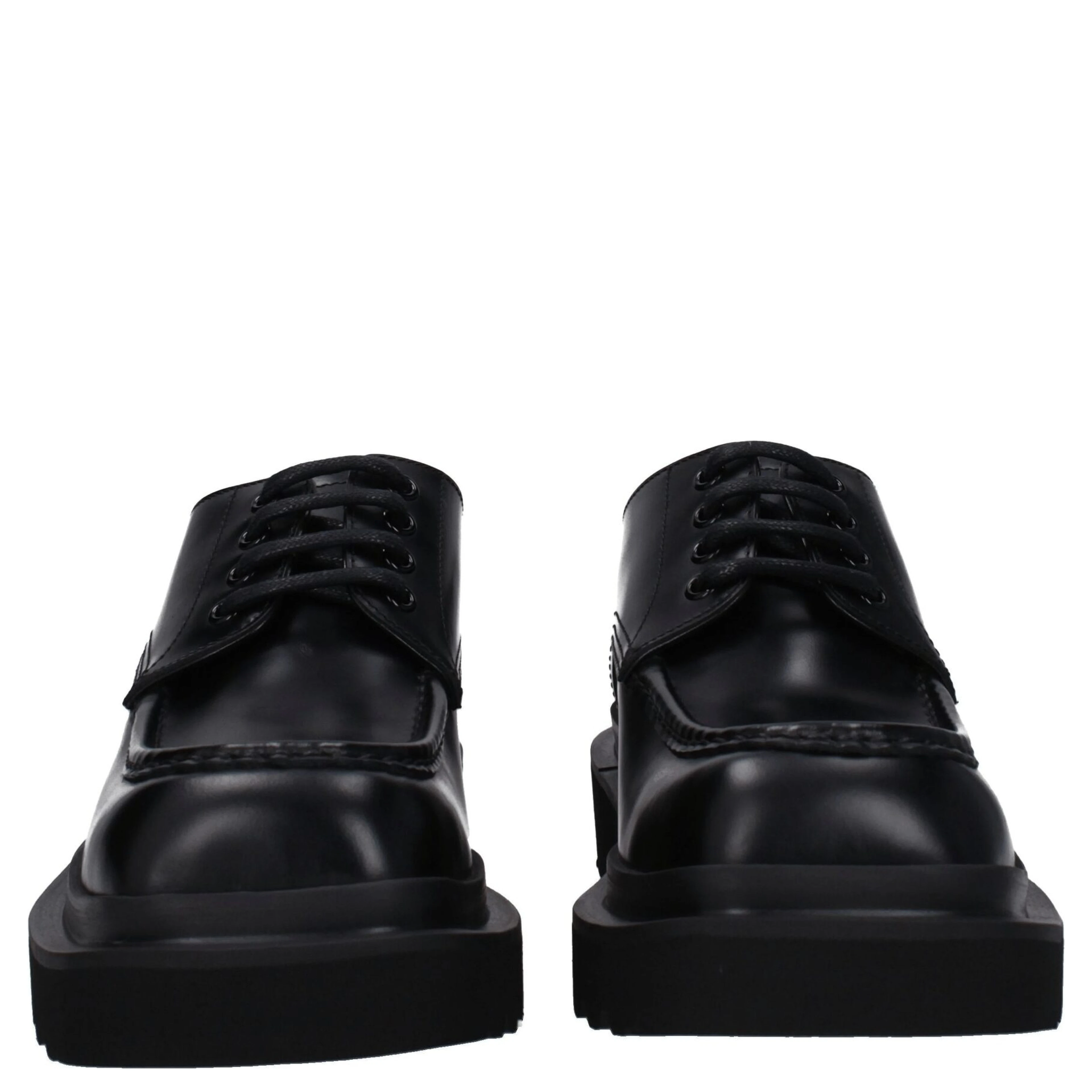 Black Leather Oxfords And Derbies