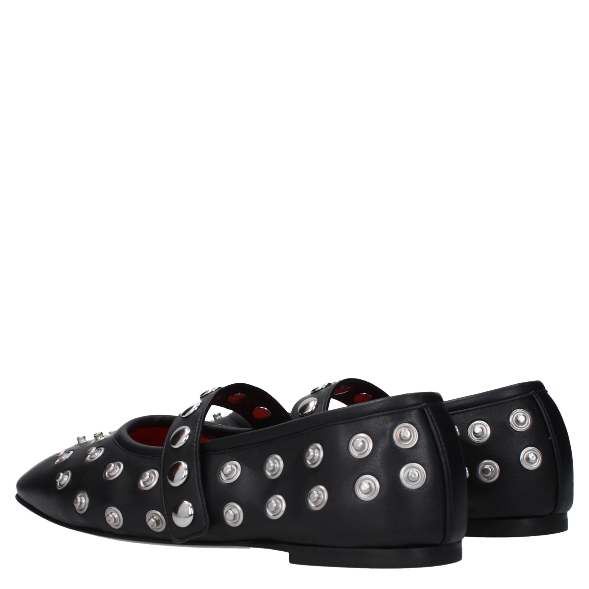 Black Leather Ballet Flats