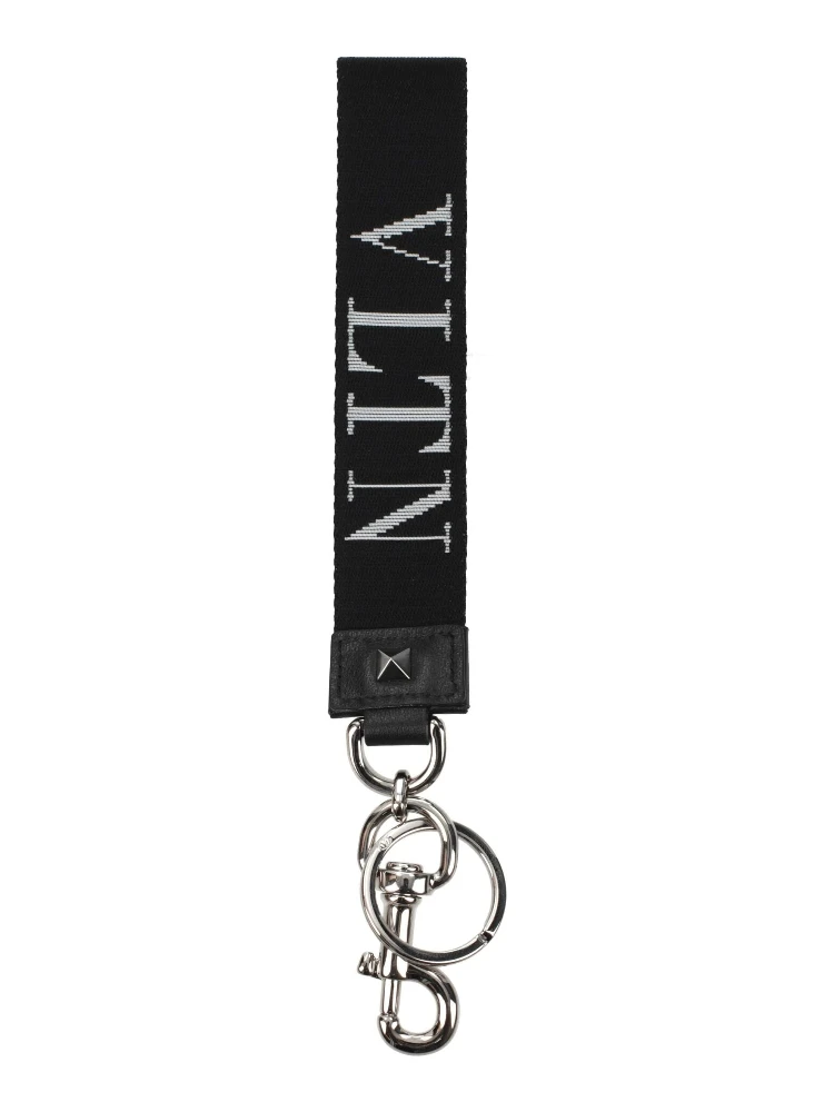 Black Fabric Keychain