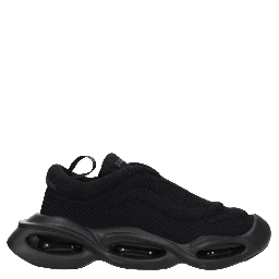 Black Fabric Chunky Sneakers