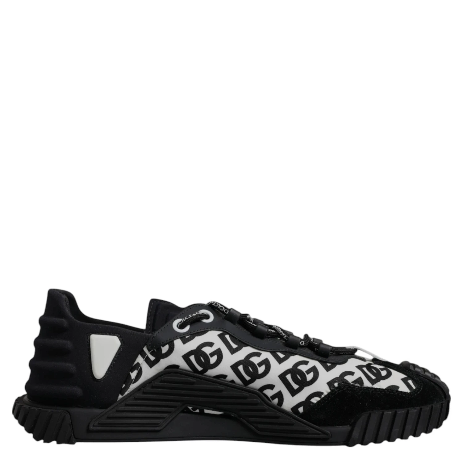 Black Logo Lace Up Low Top NS1 Sneakers