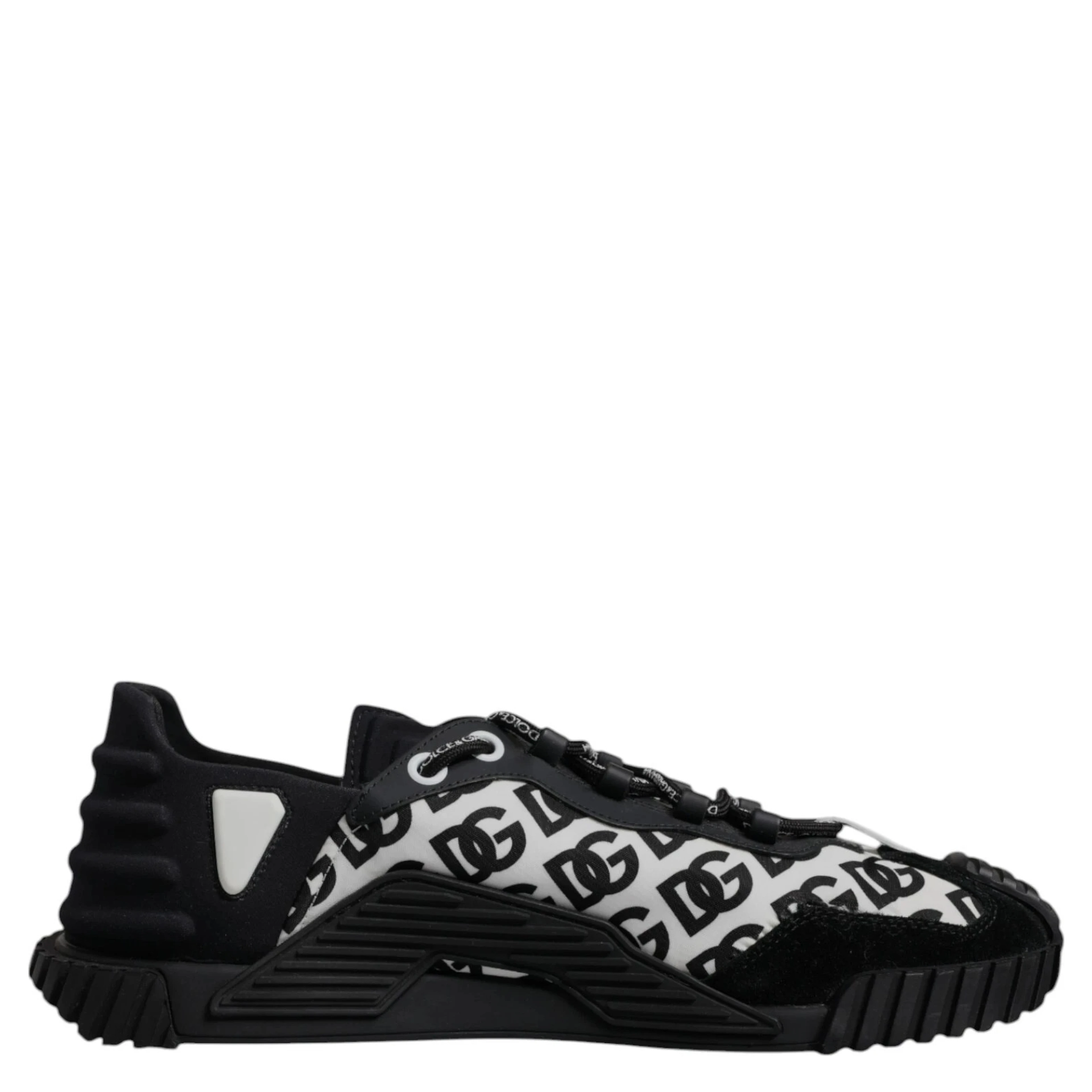 Black Logo Lace Up Low Top NS1 Sneakers