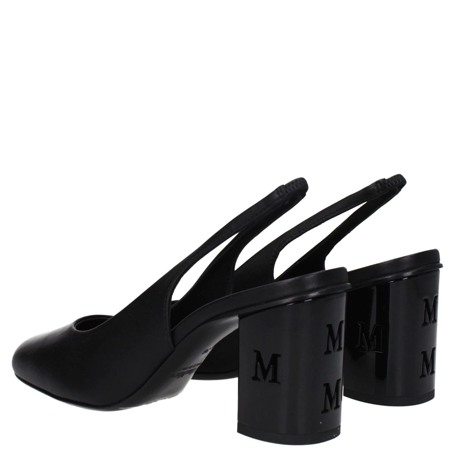 Black Leather High Heel Pumps