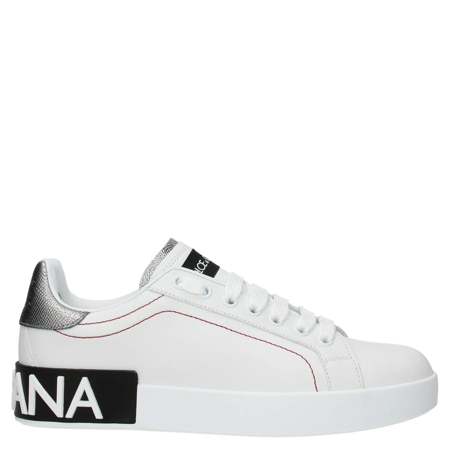 White Leather Low Top Sneakers