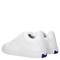 White Leather Low Top Sneakers
