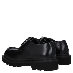 Black Leather Oxfords And Derbies