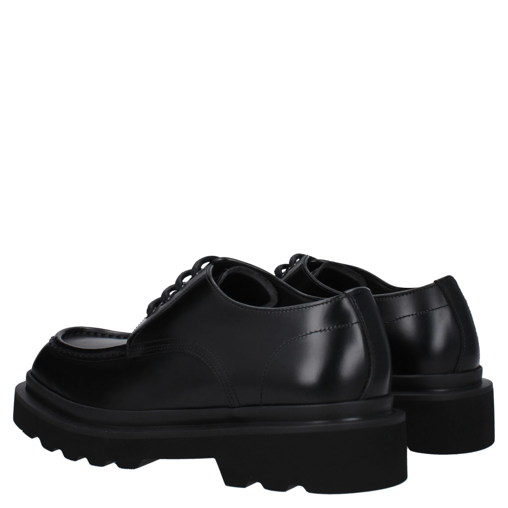 Black Leather Oxfords And Derbies