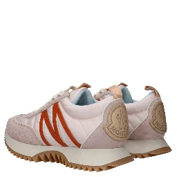 Pink Fabric Chunky Sneakers