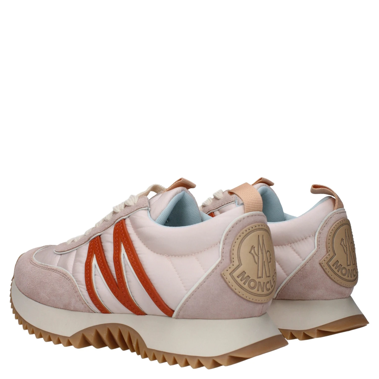 Pink Fabric Chunky Sneakers