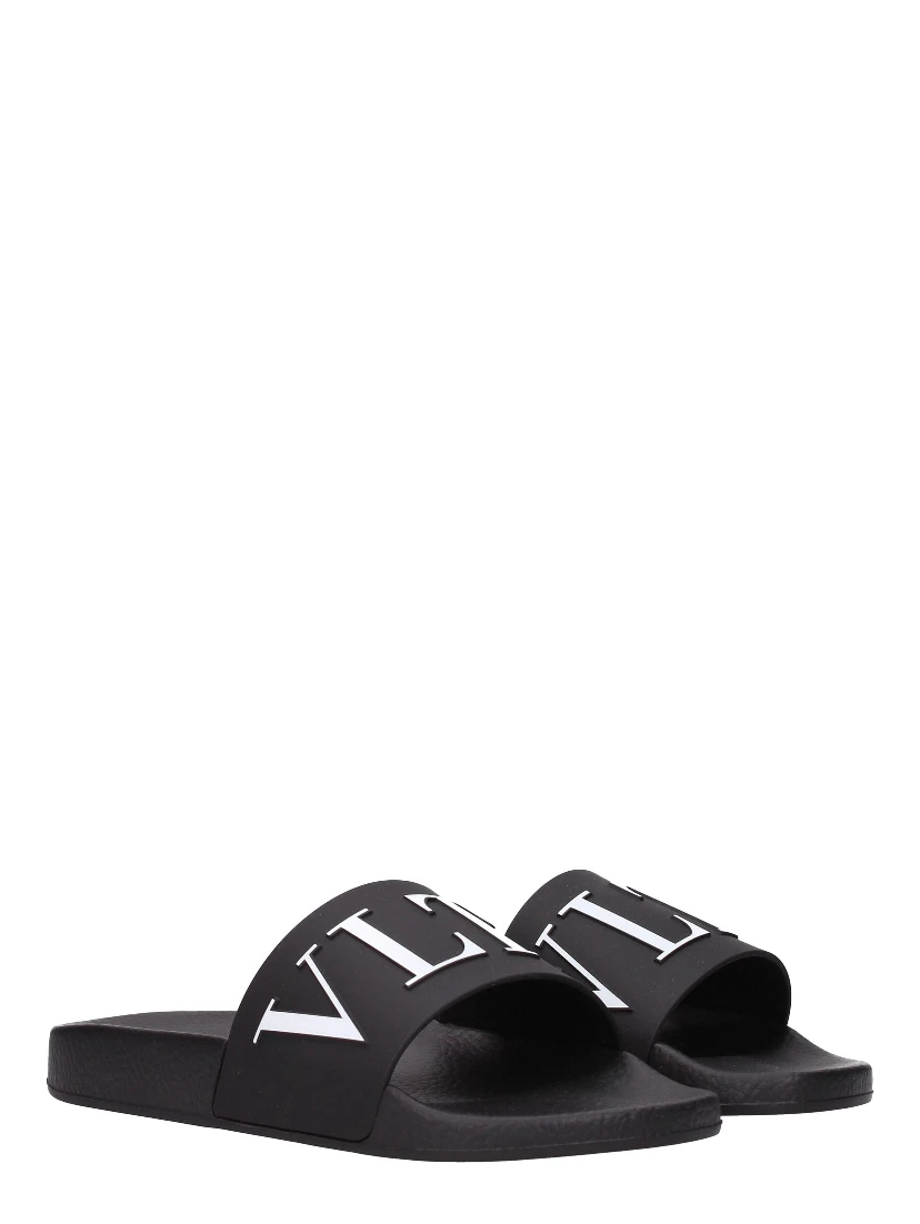Black Cotton Slippers