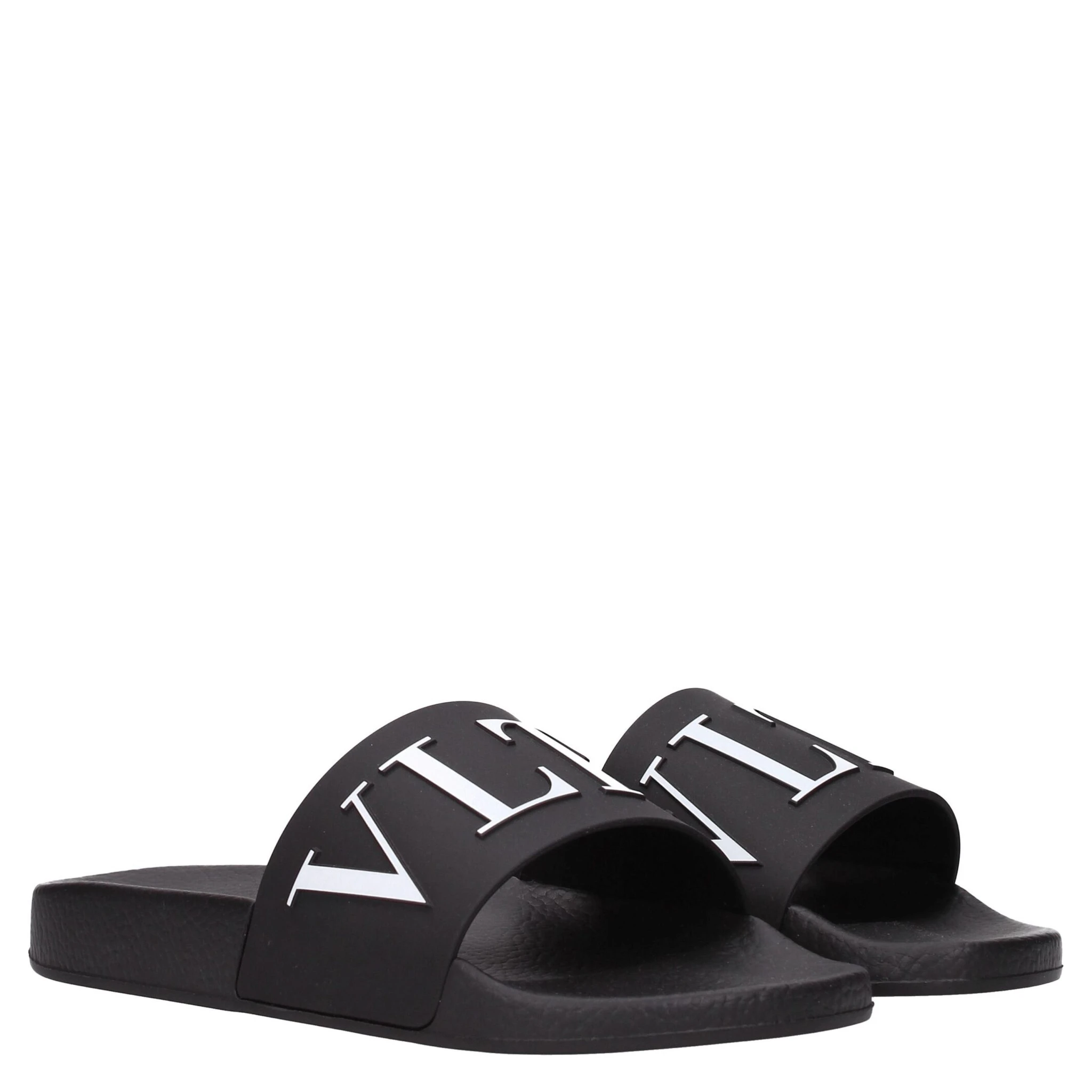 Black Cotton Slippers