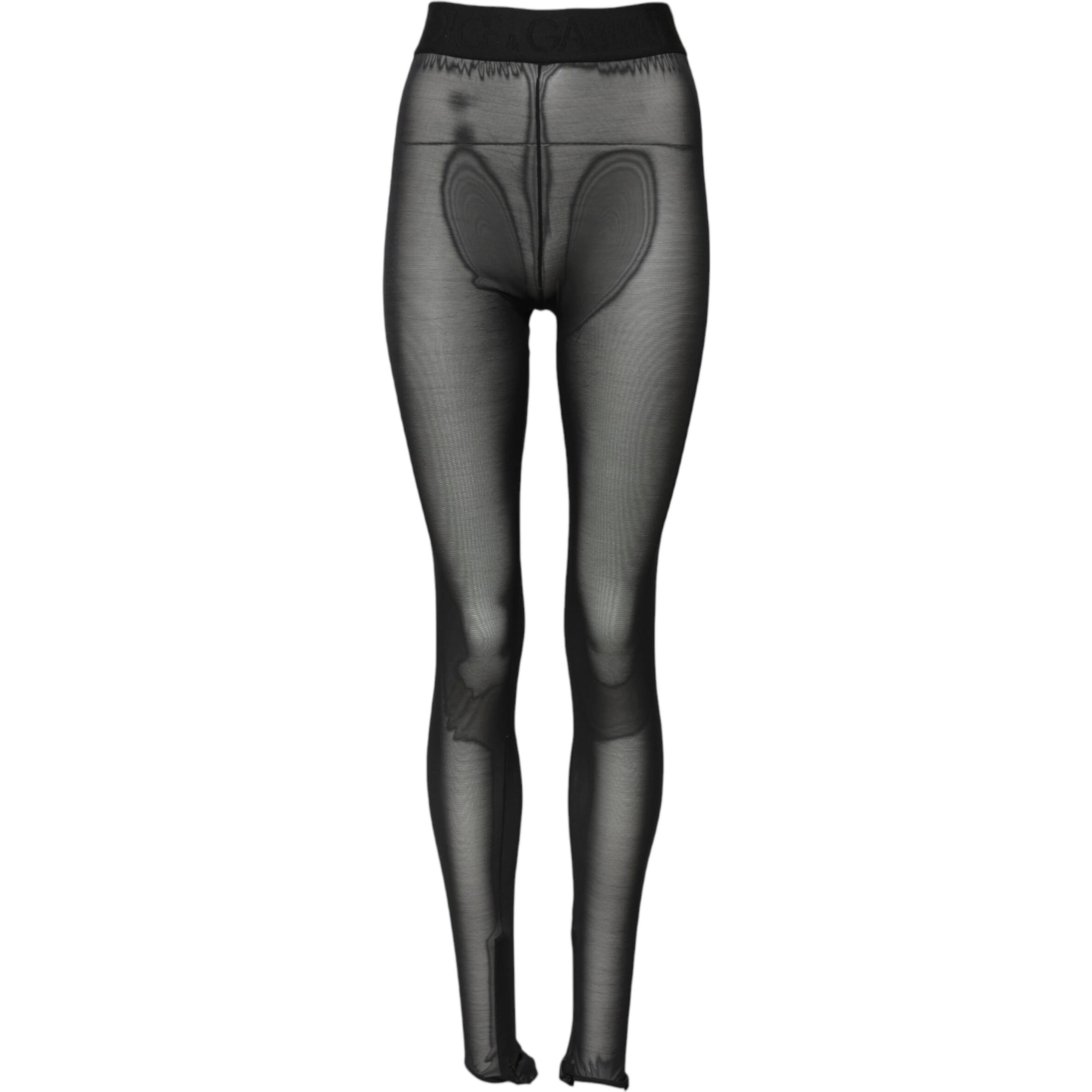 Black Nylon Leggings Stretch Pants