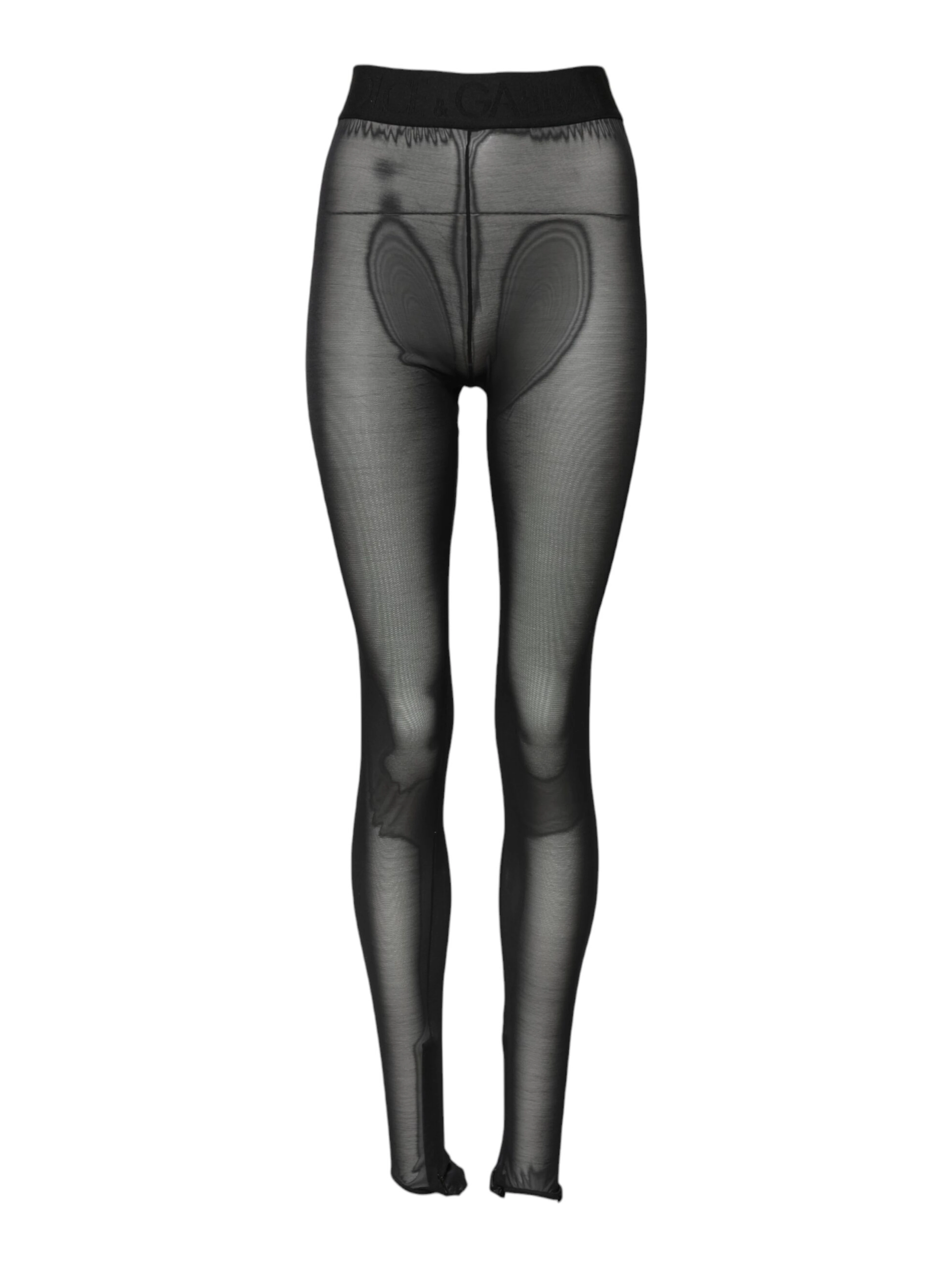 Black Nylon Leggings Stretch Pants