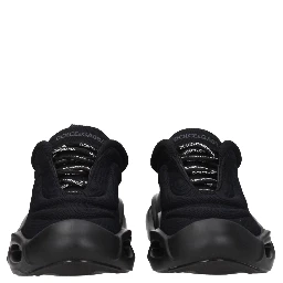 Black Fabric Chunky Sneakers