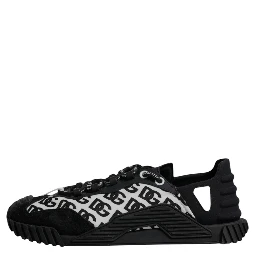 Black Logo Lace Up Low Top NS1 Sneakers