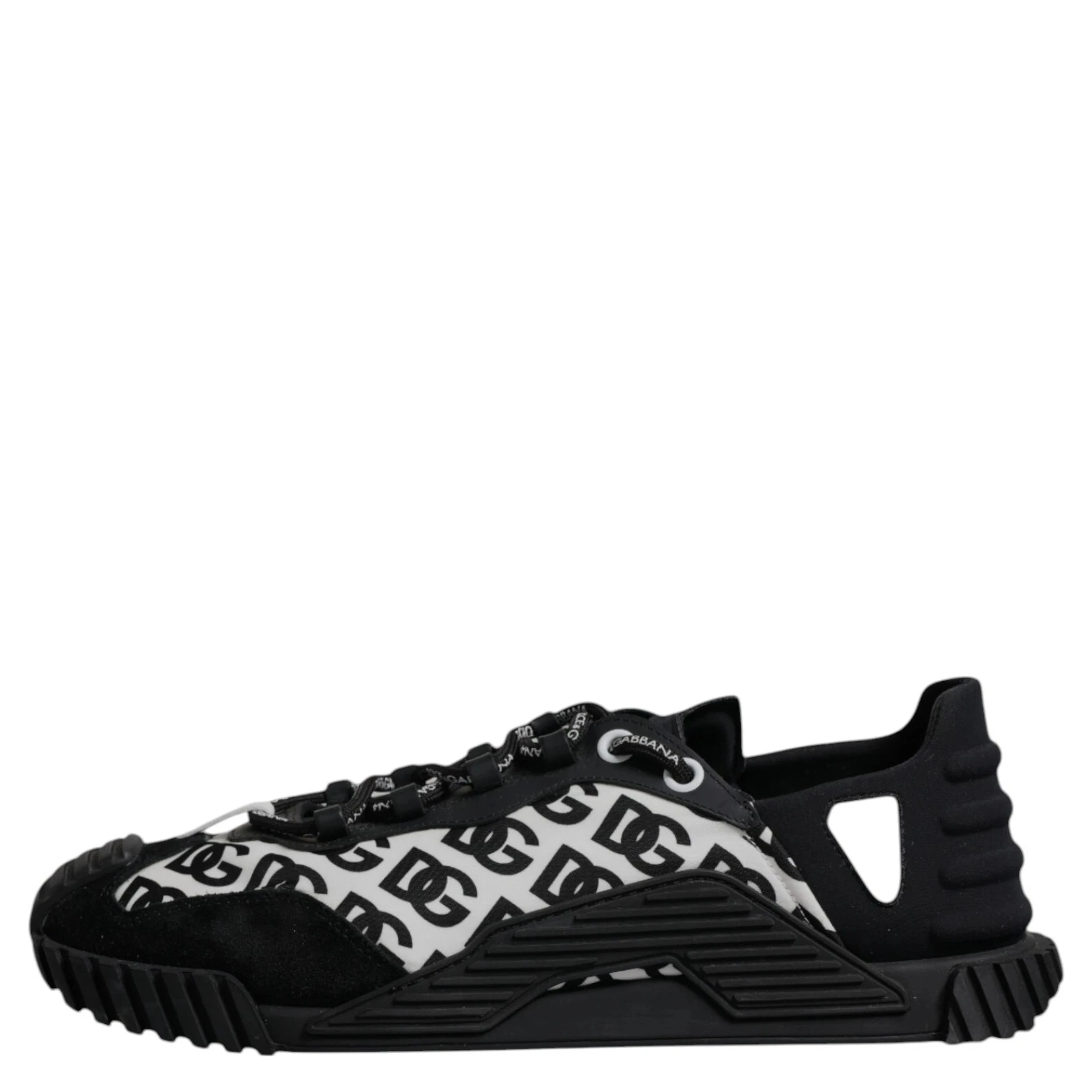 Black Logo Lace Up Low Top NS1 Sneakers