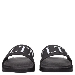 Black Cotton Slippers
