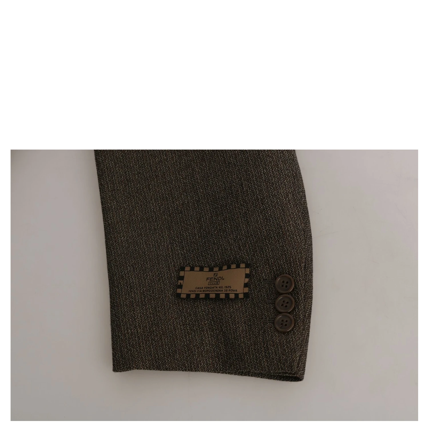 Brown Single Breasted Wool Suit