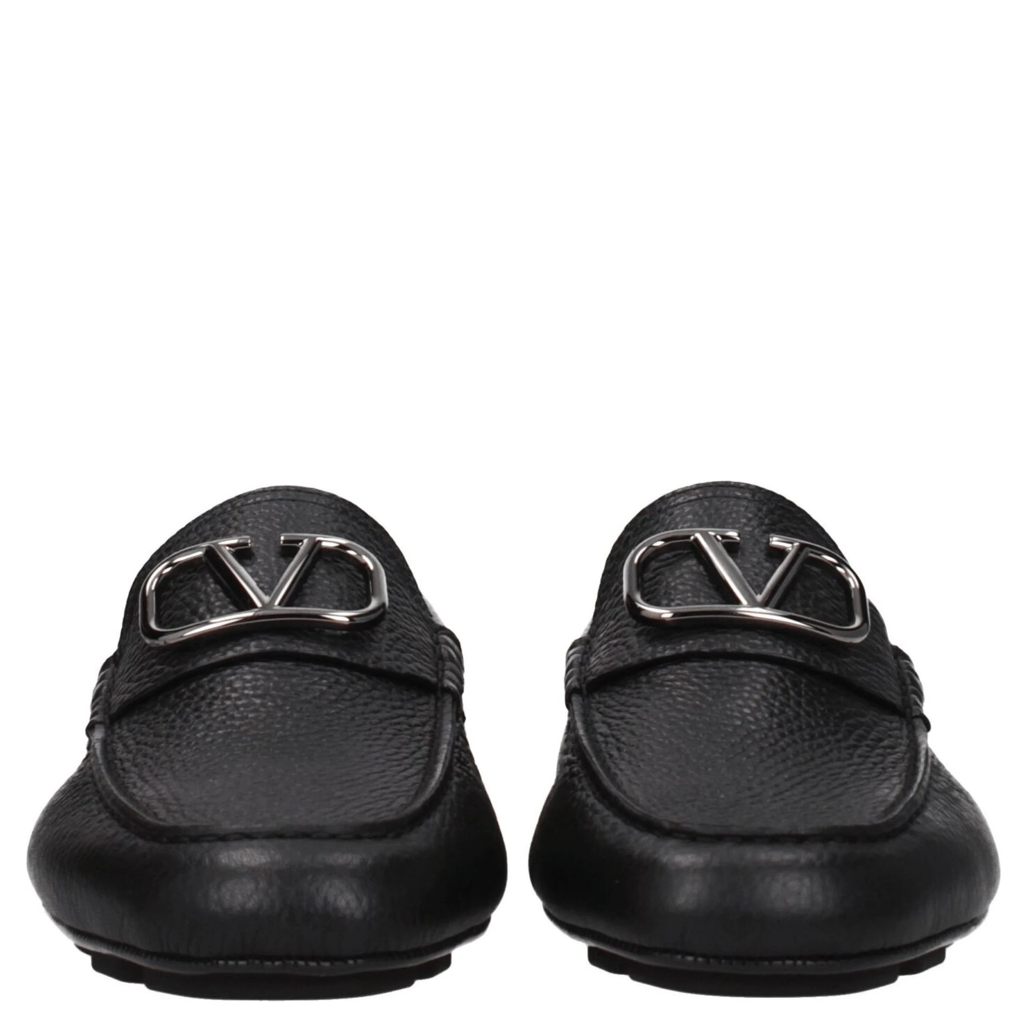 حذاء لوفر أسود من الجلد سهل الارتداء