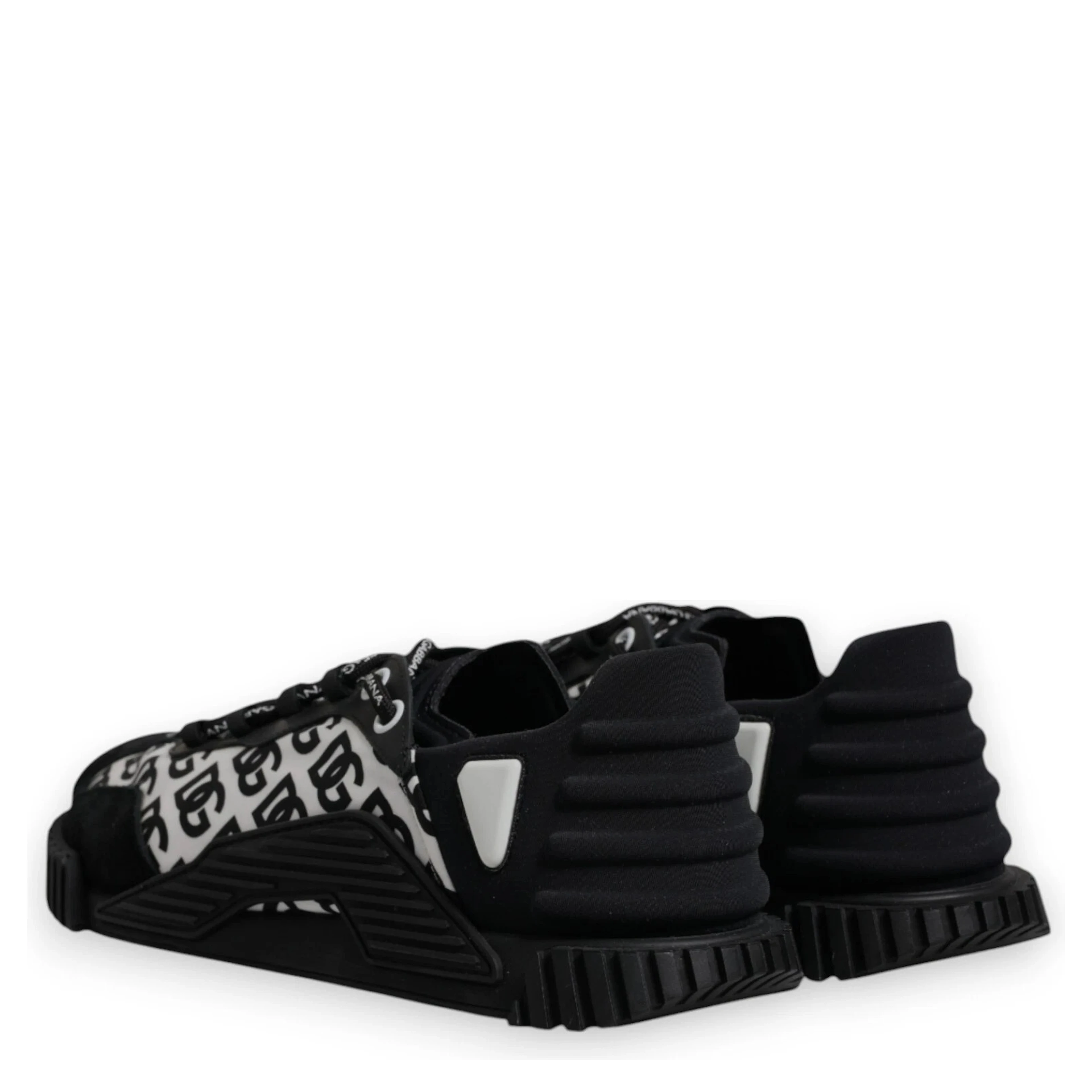 Black Logo Lace Up Low Top NS1 Sneakers