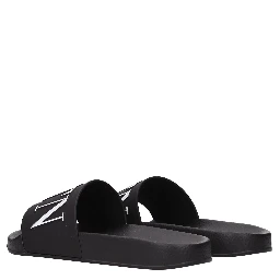 Black Cotton Slippers