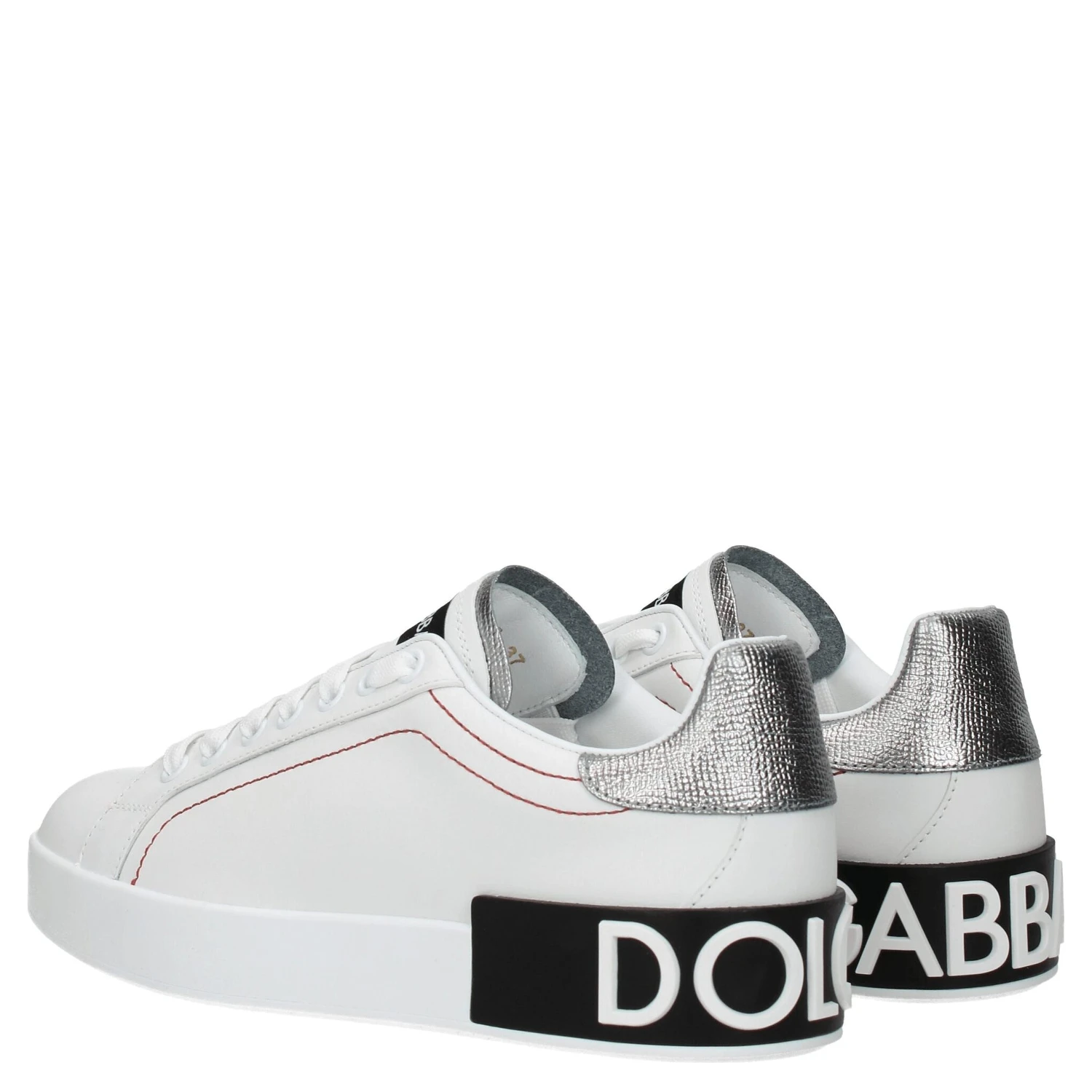 White Leather Low Top Sneakers
