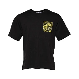 Black Minimalist Cotton Crew Neck T-shirt