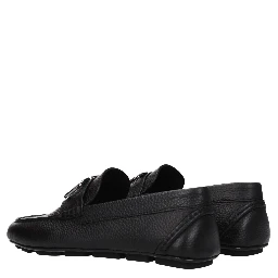 حذاء لوفر أسود من الجلد سهل الارتداء