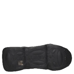 Black Fabric Chunky Sneakers