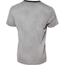 Gray DG Graphic Print Cotton Crewneck T-shirt
