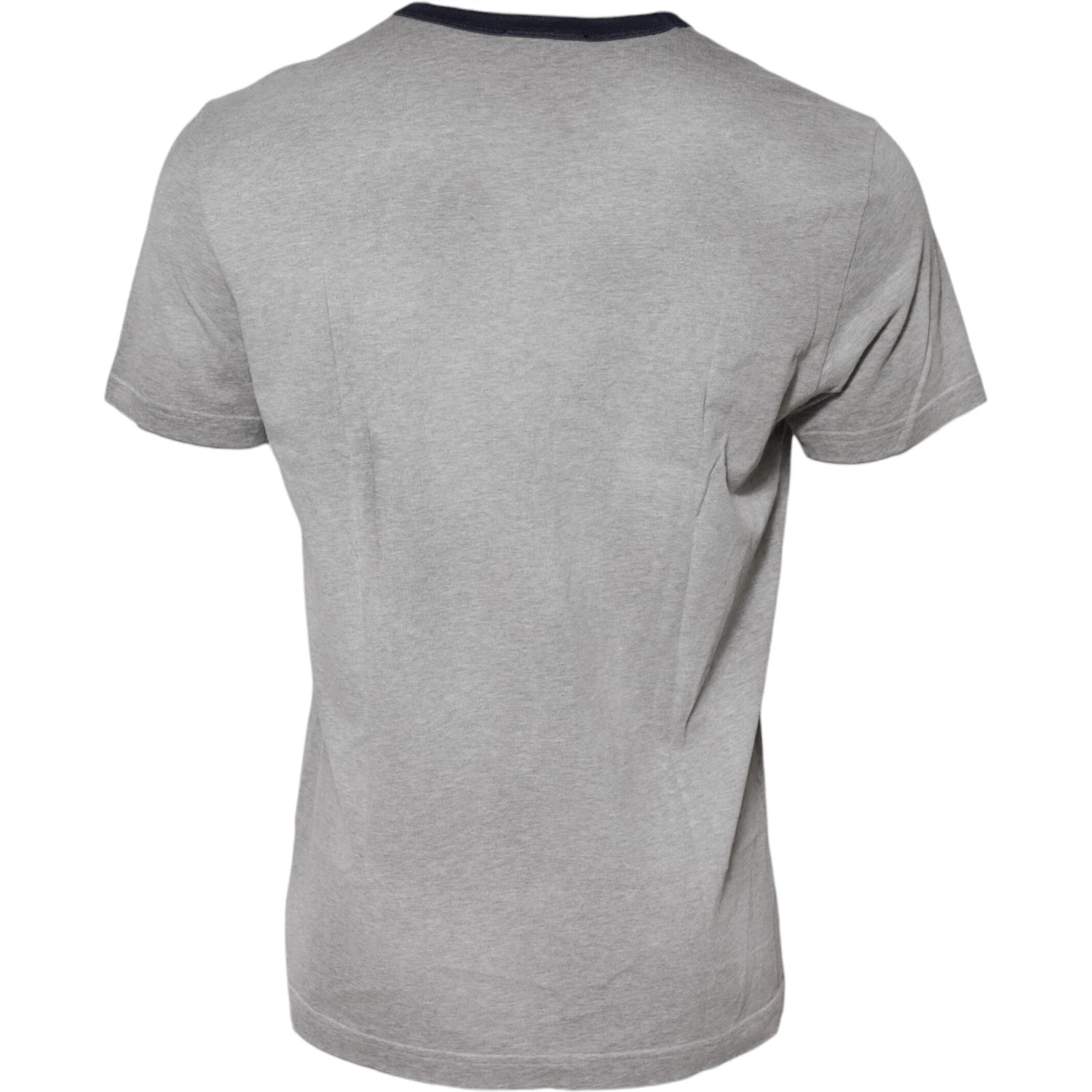 Gray DG Graphic Print Cotton Crewneck T-shirt